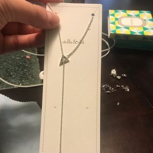 (Retired) Stella & Dot Triangle Lariat - Silver
